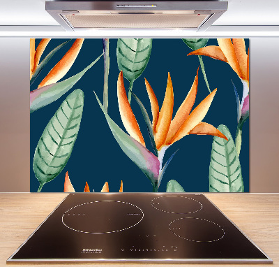 Spatscherm keuken Strelitzia reginae