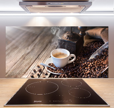 Glazen achterwand keuken Ochtendkoffie