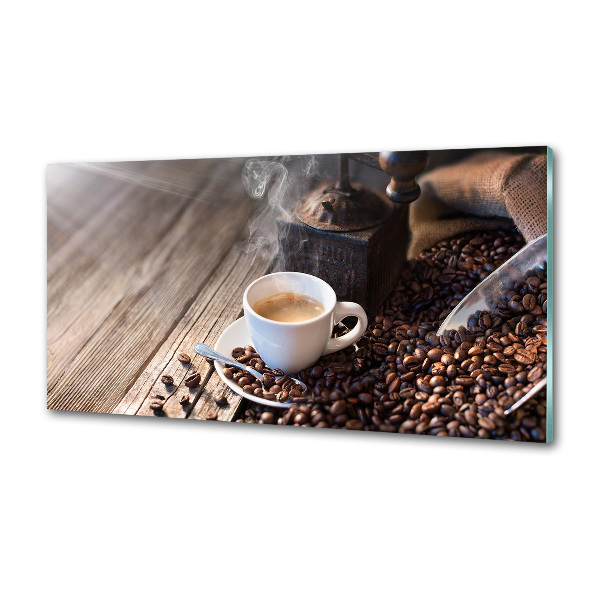 Glazen achterwand keuken Ochtendkoffie