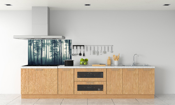 Keuken achterwand Bos in de mist