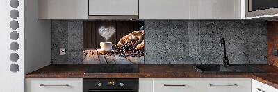 Achterwand keuken Een kopje koffie