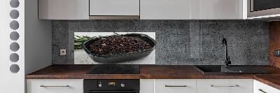 Spatscherm keuken Wilde rijst in een kom