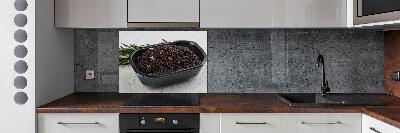 Spatscherm keuken Wilde rijst in een kom