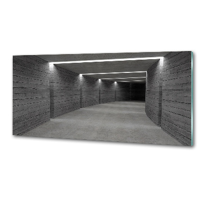 Glazen achterwand keuken Betonnen tunnel