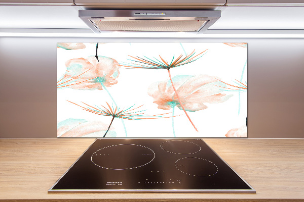 Glazen achterwand keuken Paardebloem