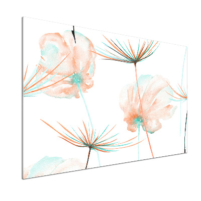 Glazen achterwand keuken Paardebloem