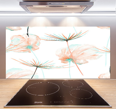 Glazen achterwand keuken Paardebloem