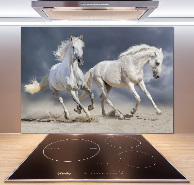 Spatscherm keuken Witte paardenstrand