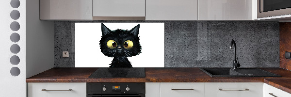 Spatplaat keuken Kattenillustratie