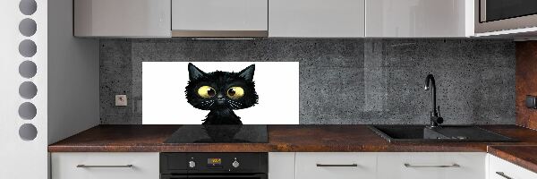 Spatplaat keuken Kattenillustratie