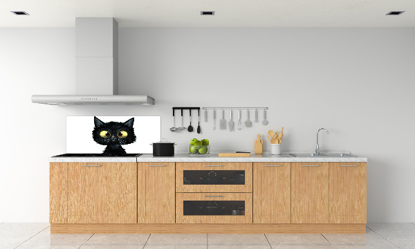 Spatplaat keuken Kattenillustratie