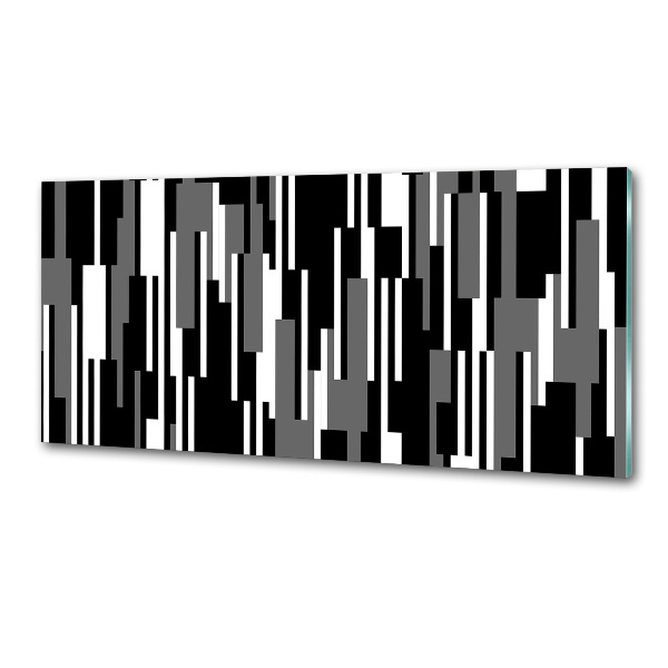 Achterwand keuken Zwart-witte lijnen