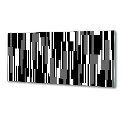 Achterwand keuken Zwart-witte lijnen