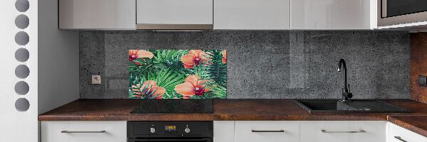 Spatscherm keuken Orchidee