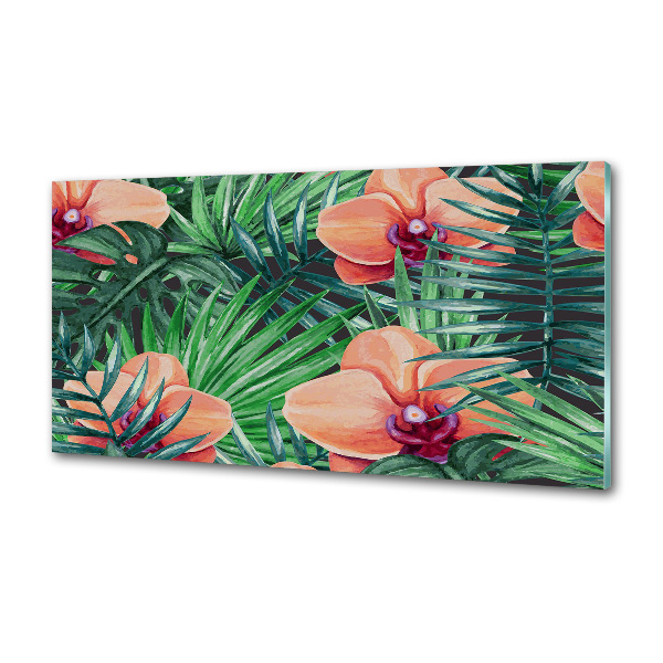 Spatscherm keuken Orchidee