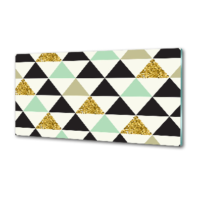 Spatplaat keuken Kleurrijke driehoeken