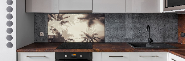 Glazen achterwand keuken Palmbomen