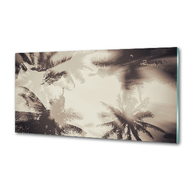 Glazen achterwand keuken Palmbomen