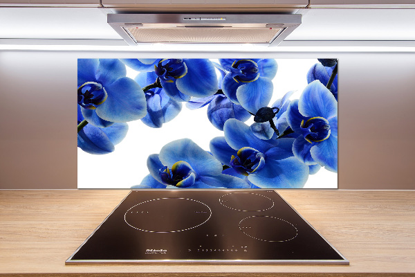 Achterwand keuken Blauwe orchidee