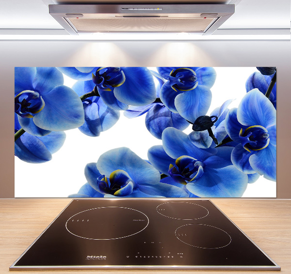 Achterwand keuken Blauwe orchidee