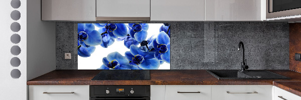 Achterwand keuken Blauwe orchidee