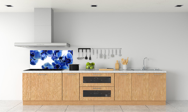 Achterwand keuken Blauwe orchidee