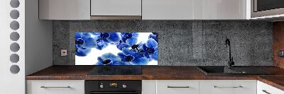 Achterwand keuken Blauwe orchidee
