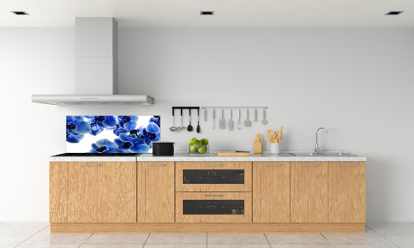 Achterwand keuken Blauwe orchidee