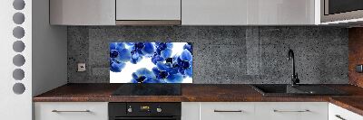 Achterwand keuken Blauwe orchidee