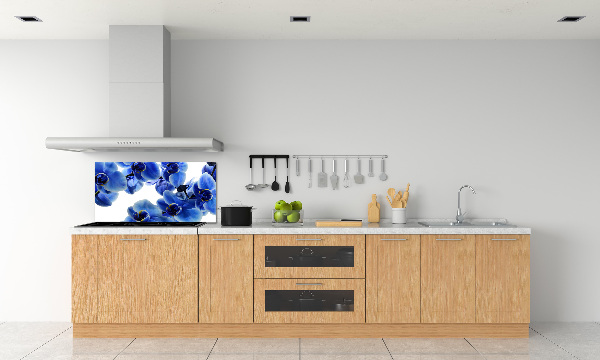 Achterwand keuken Blauwe orchidee