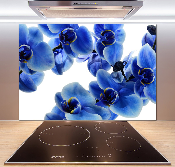 Achterwand keuken Blauwe orchidee
