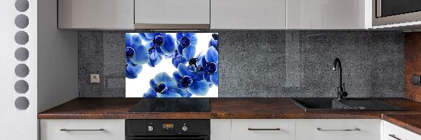 Achterwand keuken Blauwe orchidee