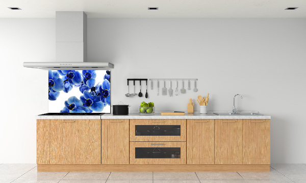 Achterwand keuken Blauwe orchidee