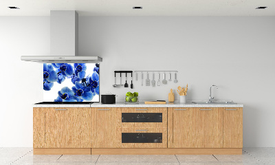 Achterwand keuken Blauwe orchidee