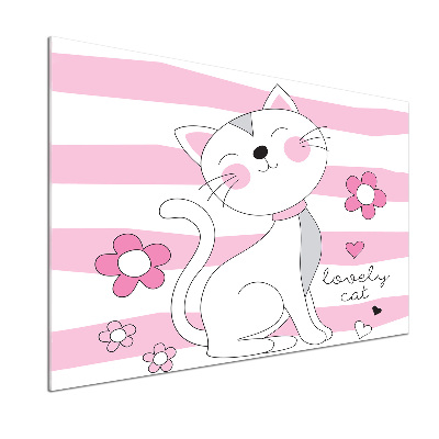 Keuken achterwand Witte kat