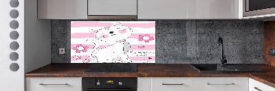 Keuken achterwand Witte kat