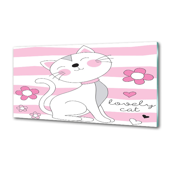 Keuken achterwand Witte kat