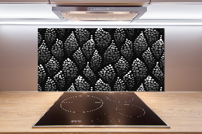 Glazen achterwand keuken Zwart-witte stippen