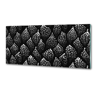 Glazen achterwand keuken Zwart-witte stippen