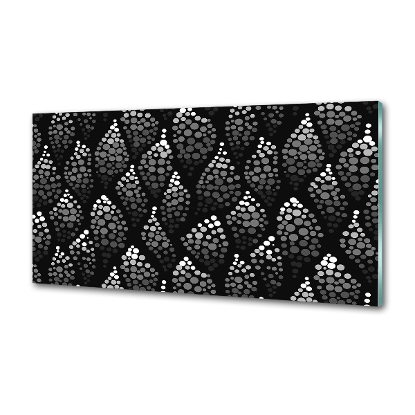 Glazen achterwand keuken Zwart-witte stippen