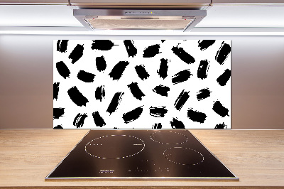 Spatscherm keuken Zwart-witte vlekken