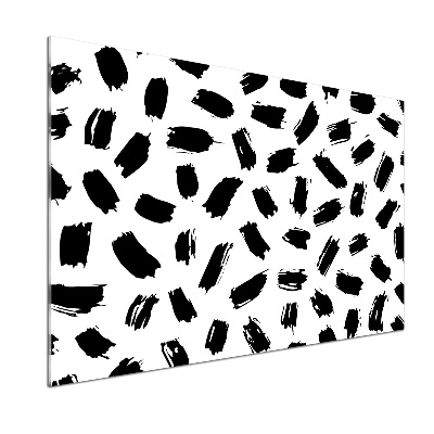 Spatscherm keuken Zwart-witte vlekken