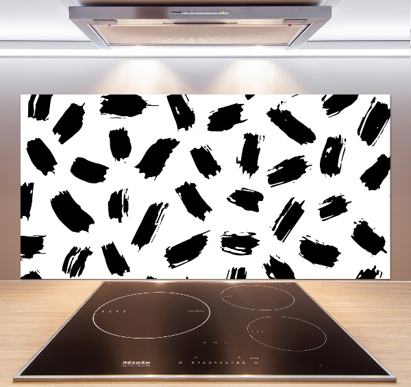 Spatscherm keuken Zwart-witte vlekken