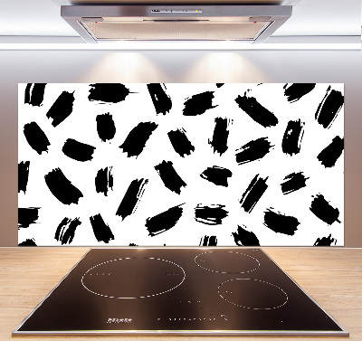 Spatscherm keuken Zwart-witte vlekken
