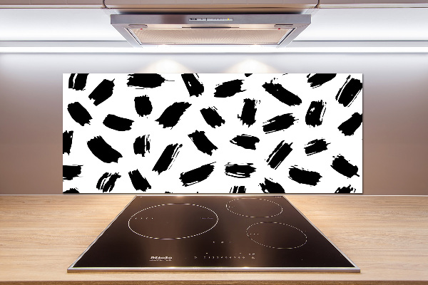 Spatscherm keuken Zwart-witte vlekken