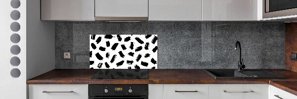 Spatscherm keuken Zwart-witte vlekken