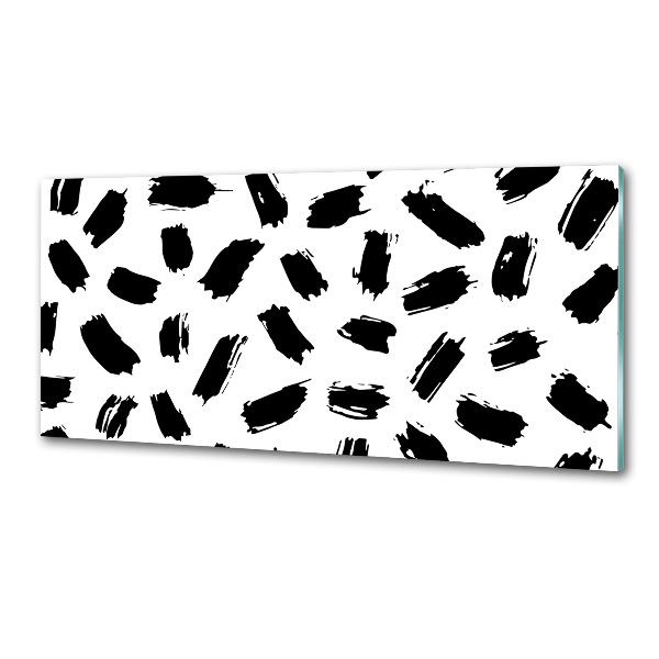 Spatscherm keuken Zwart-witte vlekken