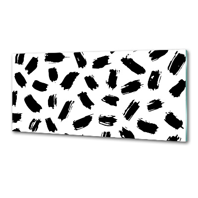 Spatscherm keuken Zwart-witte vlekken