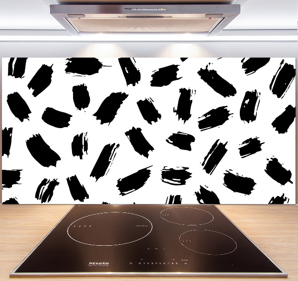 Spatscherm keuken Zwart-witte vlekken