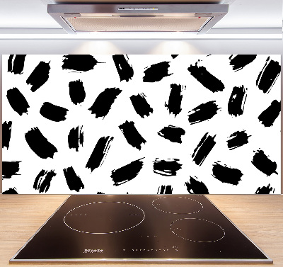 Spatscherm keuken Zwart-witte vlekken
